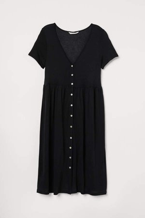 MAMA V-neck Jersey Dress - Black
