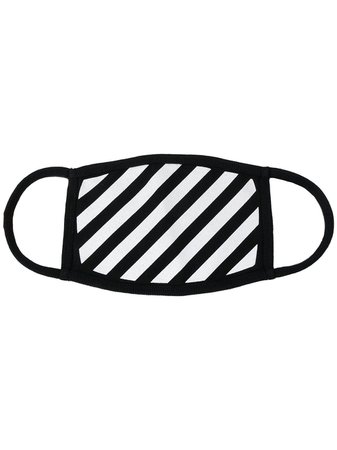 Off-White Diagonal Striped Face Mask - Farfetch