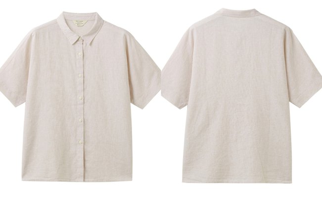 Giordano Women Shirts Linen-Cotton Loose Short Sleeves Shirts Simple Turn-Down Collar Comfy Casual Shirts Free Shipping 05340489 | Lazada