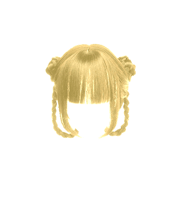 Blonde Traditional Chinese Hair - Braided Buns 1 (Dei5 edit)