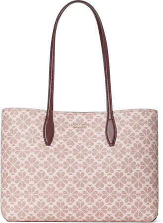 All Day Spade Flower Coated Canvas Tote