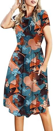 Simier Fariry 2024 Women's Summer Pockets Teacher Work Casual Midi Dresses at Amazon Women’s Clothing store