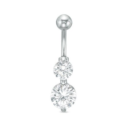 014 Gauge Anchor Dangle Belly Button Ring with Crystal in Stainless Steel | Belly | Body Jewelry | Piercing Pagoda
