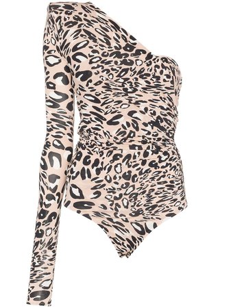 Alexandre Vauthier one-shoulder leopard-print Body - Farfetch