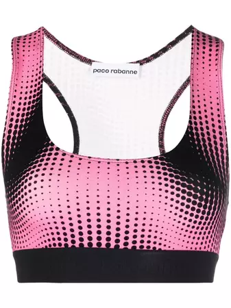 Paco Rabanne graphic-print Racerback Cropped Top - Farfetch