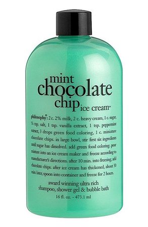 mint + chocolate chip ice-cream