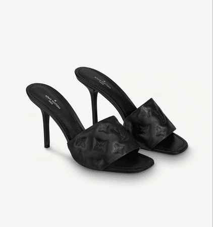 sandals shoes pumps heels black louis vuitton