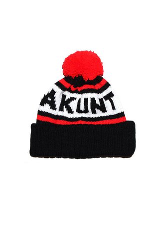 KULT | YOU'RE A KUNT Bobble Hat - Black/Red/White