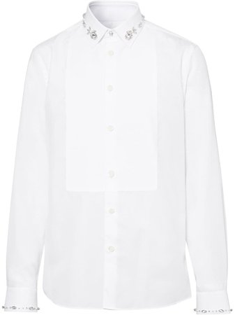 Burberry crystal-embellished Poplin Shirt - Farfetch