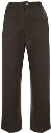 Pre-Owned straight cropped trousers