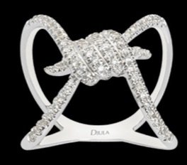 white diamond barbed wire ring