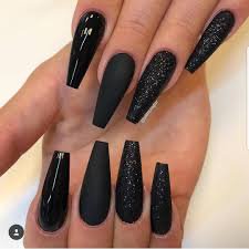 black acrylic nails - Google Search