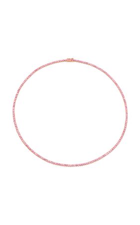 18k Rose Gold Pink Sapphire Hepburn Choker Necklace By Anita Ko | Moda Operandi