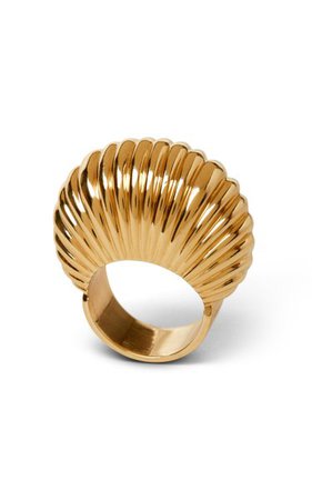 Cartier 14k Yellow Gold Fluted Dome Ring By Tiina Smith Vintage | Moda Operandi