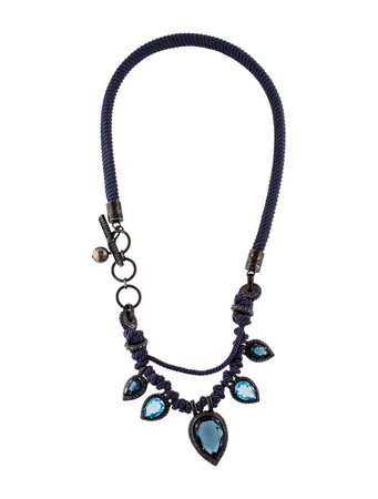 Lanvin Crystal Cord Collar Necklace - Necklaces - LAN87440 | The RealReal