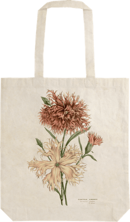 vintage flower print tote bag