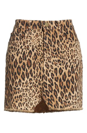 FRAME leopard skirt