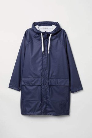 H&M+ Hooded Rain Jacket - Blue