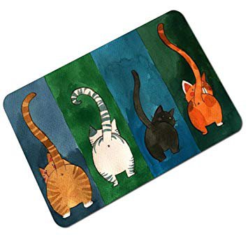 OHYESS 24"x 16" Chic Cute Cats Tail Painting Non-slip Kitchen Bathroom Bedroom Doormat Household Indoor Outdoor Carpet Floor Mat (16"*24"): Amazon.ca: Home & Kitchen