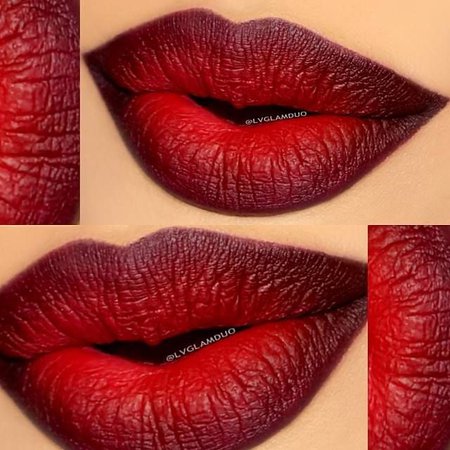ombre red lips - Google Search