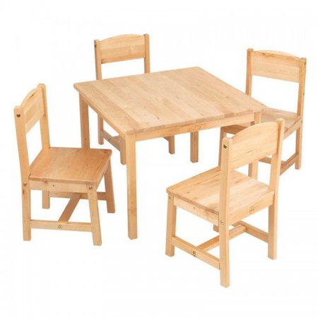 Farmhouse Table & 4 Chair Set - Natural