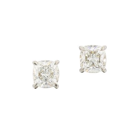 Platinum And 2.06ct Diamond Stud Earrings Available For Immediate Sale At Sotheby’s