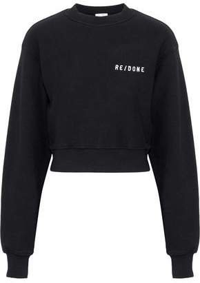 Embroidered French Cotton-terry Sweatshirt
