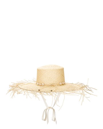 SENSI STUDIO Hippie Beach Hat in Natural & Cream | FWRD