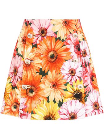 Dolce & Gabbana floral-print A-line skirt