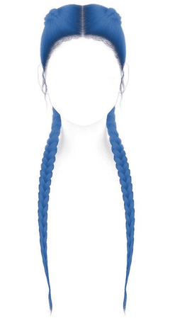 blue braids hair