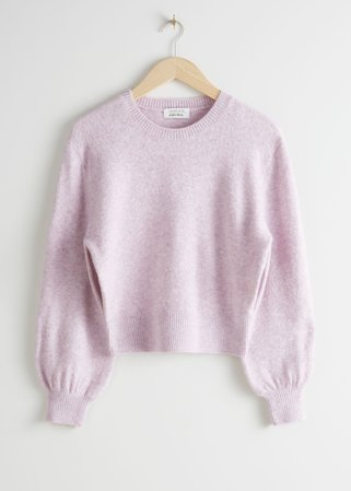 Cropped Sweater - Purple - Sweaters - & Other Stories