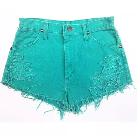 turquoise denim women's shorts - Google Search