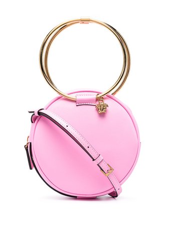 Shop pink Versace Medusa-head charm crossbody bag with Express Delivery - Farfetch