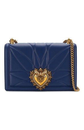 Женская синяя сумка devotion medium DOLCE & GABBANA — купить за 126000 руб. в интернет-магазине ЦУМ, арт. BB6651/AV967