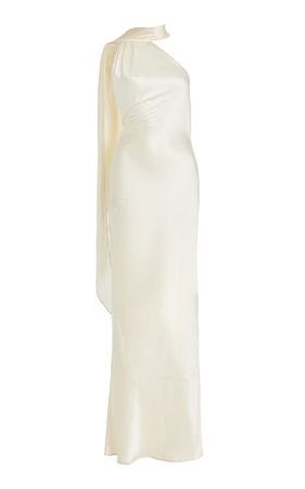 Tie-Detailed Silk Georgette Maxi Dress By Beare Park | Moda Operandi