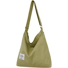 Amazon.com: Covelin Women's Retro Large Size Canvas Shoulder Bag Hobo Crossbody Handbag Casual Tote White : Clothing, Shoes & Jewelry