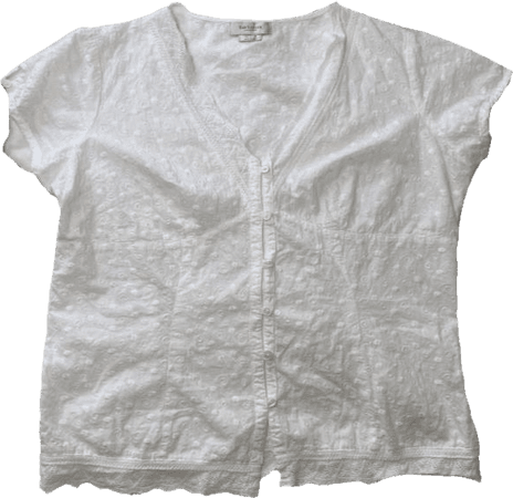 UNKNOWN WHITE LACE BABY TEE