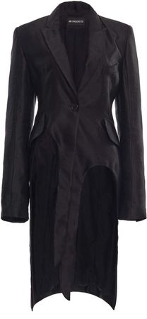 Ann Demeulemeester Satin Double-Breasted Coat Size: 34