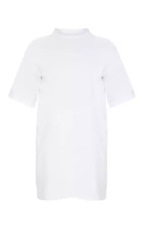 White Boyfriend Oversized T Shirt Dress | PrettyLittleThing USA
