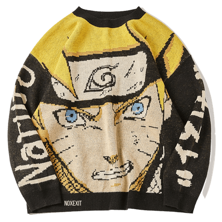 classic naruto knit sweater print aesthetic | NOXEXIT® anime clothing – noxexit