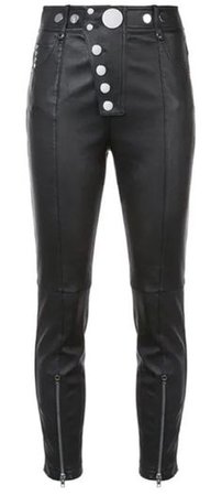 Alexander Wang Skinny Lacquered Twill Pants | Nordstrom