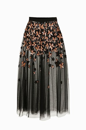 Skirt with embroidered tulle Elisabetta Franchi | Buy online
