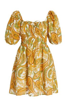 Nikoleta Paisley Linen Mini Dress By Faithfull The Brand | Moda Operandi
