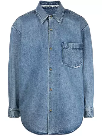 Alexander Wang Oversized Denim Shirt Jacket - Farfetch