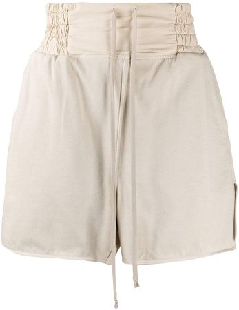 drawstring mid-length shorts