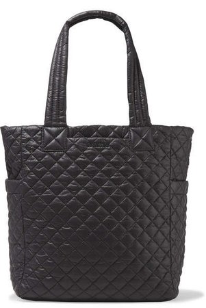 Max Quilted Shell Tote - Black