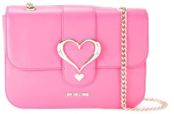 Love Moschino heart buckle shoulder bag