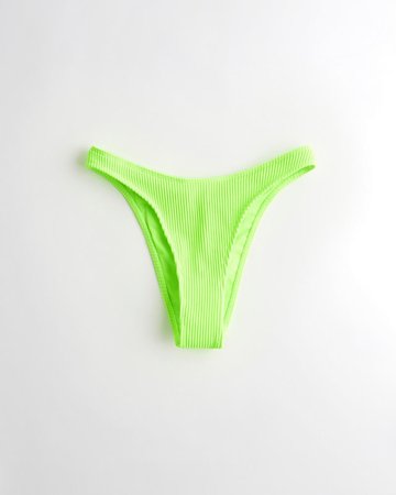 Girls Ribbed High-Leg Bikini Bottom | Girls New Arrivals | HollisterCo.com green