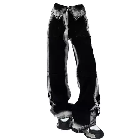 90's Kids Collar Wide Leg Jeans | BOOGZEL CLOTHING – Boogzel Clothing
