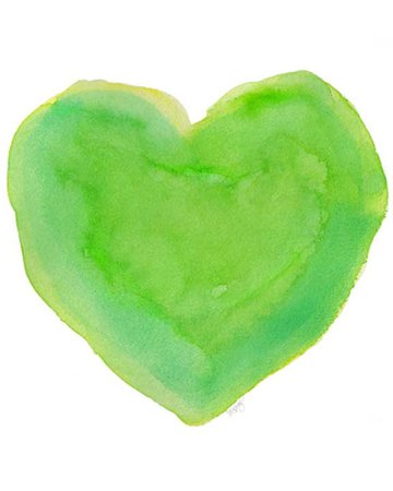Lime Green and Turquoise Heart